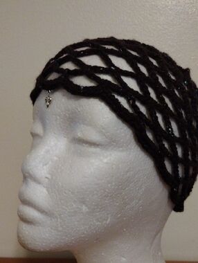 Handmade Crochet Decorative Mesh Hat Casquete